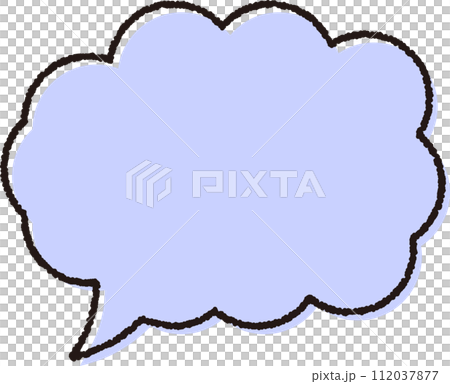 A simple and gentle blue speech bubble 112037877