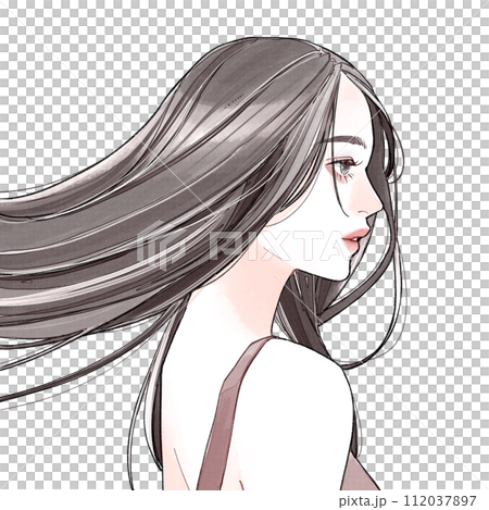 一位美麗的髮型女士 112037897