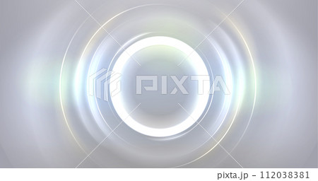 White neon glowing circle. Realistic vector White neon glowing circle. Realistic vector 112038381
