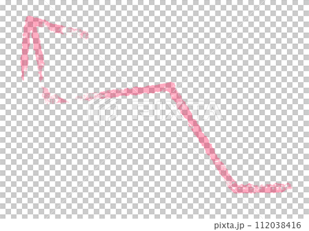 pink hand drawn zigzag arrow 112038416