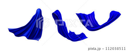 Realistic blue cape cloak of superhero 112038511