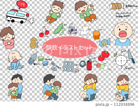 意外攝入急救插圖集 意外攝入急救插圖集 112038896