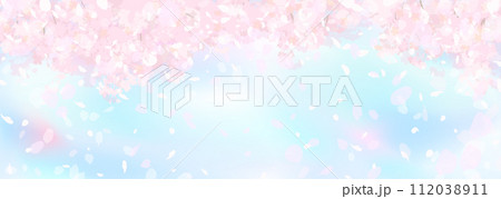 おぼろげな桜と青空 112038911