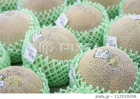 整列したメロン 整列したメロン 112039206