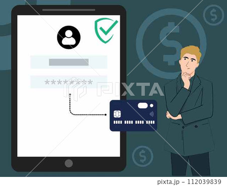 Verification Credit card payment in mobile phone 112039839