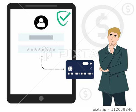 Verification Credit card payment in mobile phone 112039840