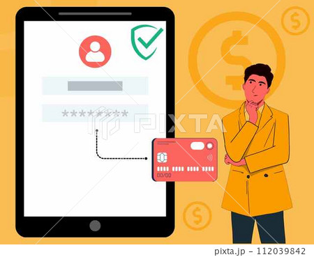 Verification Credit card payment in mobile phone 112039842
