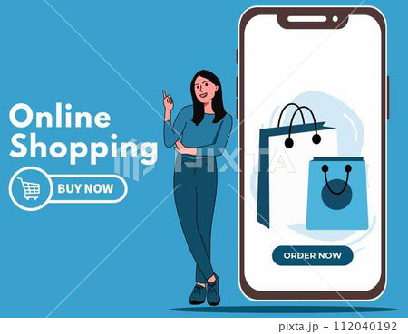 online shopping mobile app templates concept flat design illustration online shopping mobile app templates concept flat design illustration 112040192