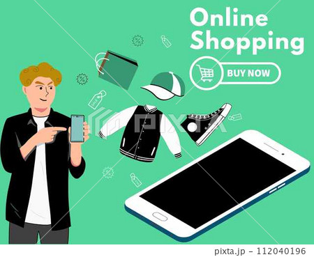 online shopping mobile app templates concept flat design illustration online shopping mobile app templates concept flat design illustration 112040196