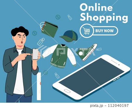 online shopping mobile app templates concept flat design illustration online shopping mobile app templates concept flat design illustration 112040197