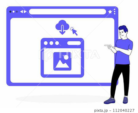 Download multimedia platform in smartphone vector illustration 112040227
