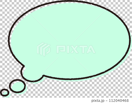Imaginative mint green speech bubble 112040468