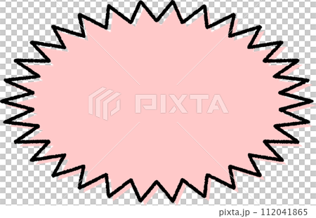 尖尖的紅色氣泡 112041865