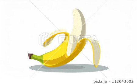 バナナ　白背景 112043002