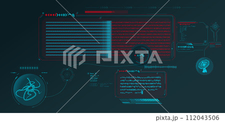 Futuristic HUD design of Sci-fi data. Futuristic HUD design of Sci-fi data. 112043506