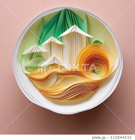 折り紙で作ったラーメン 112044532