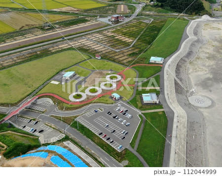 空から見た南相馬市:北泉シーサイドパーク 空から見た南相馬市:北泉シーサイドパーク 112044999