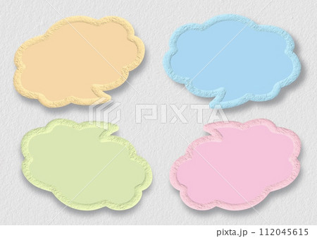 立体感のあるカラフルな吹き出しの背景 立体感のあるカラフルな吹き出しの背景 112045615