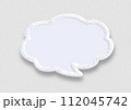 雲形吹き出しの背景 112045742