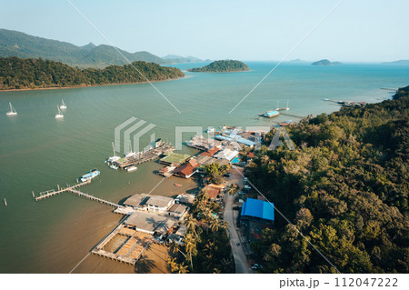 Seaside villages and mangrove forests on the island Seaside villages and mangrove forests on the island 112047222