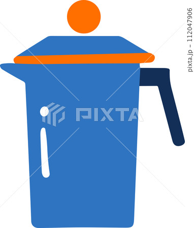 isolate coffee jar flat style on background isolate coffee jar flat style on background 112047906