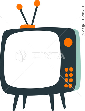 isolate television flat style on background isolate television flat style on background 112047912