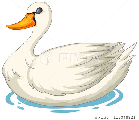 Graceful Swan on Serene Water 112048821