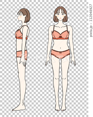 骨格ナチュラルの女性　下着ver 112048927