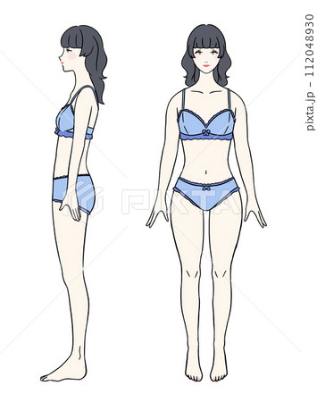 骨格ウェーブの女性 下着ver 骨格ウェーブの女性 下着ver 112048930