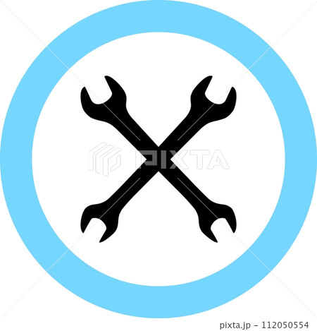 Wrench Icon in Flat Style. Vector Illustration. 112050554