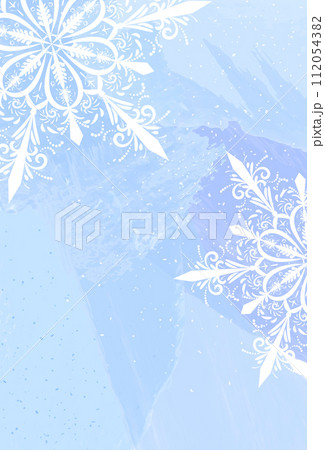 Snowflake watercolor background 112054382