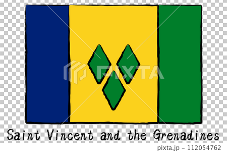 Analog hand-drawn style flags of the world, Saint Vincent and the Grenadines Analog hand-drawn style flags of the world, Saint Vincent and the Grenadines 112054762