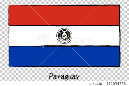Analog hand-drawn style flags of the world, Paraguay Analog hand-drawn style flags of the world, Paraguay 112054778