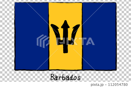 Analog hand-drawn style flags of the world, Barbados Analog hand-drawn style flags of the world, Barbados 112054780