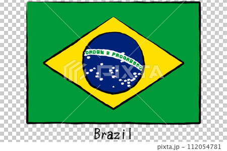 Analog hand-drawn style flags of the world, Brazil Analog hand-drawn style flags of the world, Brazil 112054781