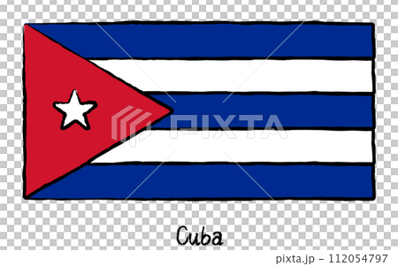 Analog hand-drawn style flags of the world, Cuba Analog hand-drawn style flags of the world, Cuba 112054797