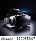Virtual reality glasses on dark background. 112055307