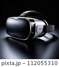 Virtual reality glasses on dark background. 112055310