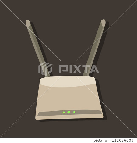 Vector isolated illustration of Wi-Fi router. 112056009