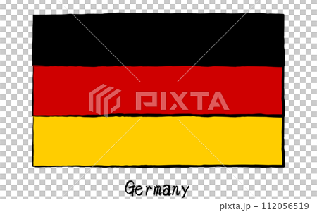 Analog hand-drawn style flags of the world, Germany 112056519