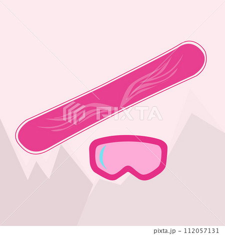 pink, sports kit, snowboard, glasses, skis. snow-covered slope, fast descent, winter, snow, skiing, freedom, nature, mountains, slope. It can be used for postcards, posters and posters pink, sports kit, snowboard, glasses, skis. snow-covered slope, fast descent, winter, snow, skiing, freedom, nature, mountains, slope. It can be used for postcards, posters and posters 112057131