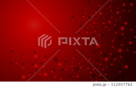 Abstract red connecting dots and lines connection science with blank space design technology background vector Abstract red connecting dots and lines connection science with blank space design technology background vector 112057762
