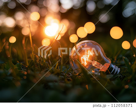 Eco bulb a concept of eco sustainability, alternative green clean energy and clean environment Eco bulb a concept of eco sustainability, alternative green clean energy and clean environment 112058371