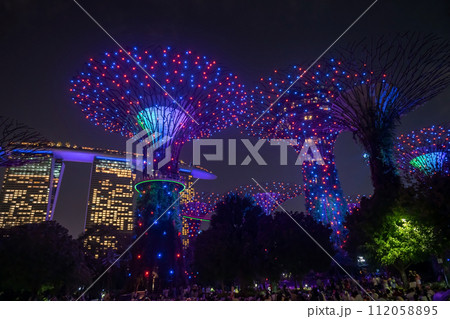 Supertree Grove Rhapsody show at Garden by the Bay,Singapore Supertree Grove Rhapsody show at Garden by the Bay,Singapore 112058895