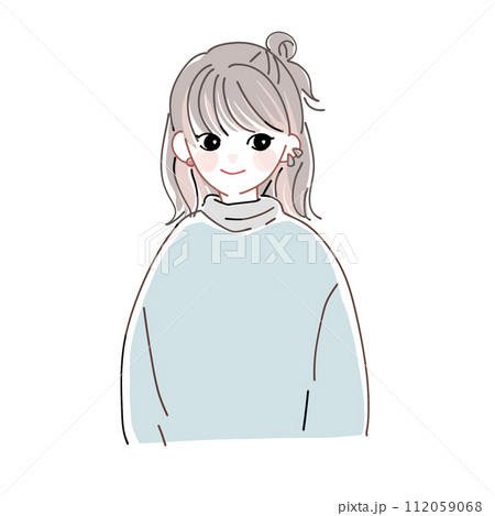 女の子 イラスト 色あり 透過済み 女の子 イラスト 色あり 透過済み 112059068