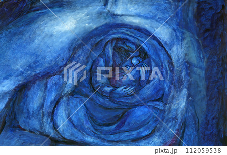 Mother Rachel, detail of high altar by Sieger Koder in Church of Our Lady of Sorrows in Rosenberg, Germany 112059538