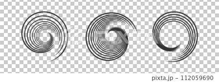 Set of Spiral Design Elements. Abstract Swirl Icons. Vector Art. 112059690