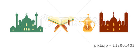 Ramadan Traditional Sign and Symbol of Muslim Holiday Vector Set Ramadan Traditional Sign and Symbol of Muslim Holiday Vector Set 112061403