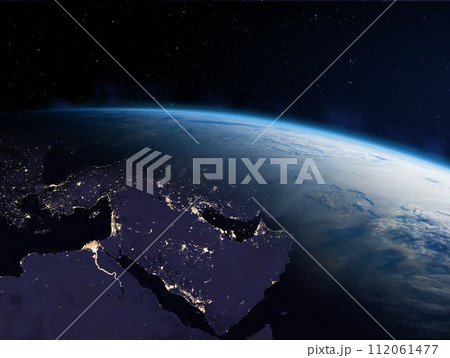Planet Earth. Europe and Near East at Night. Planet Earth. Europe and Near East at Night. 112061477