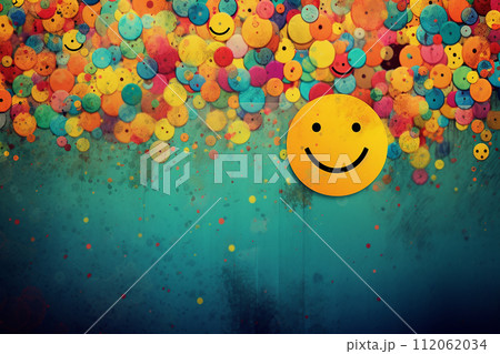 A bunch of smile face emoji happy and full of joy 112062034
